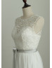 Lace Chiffon Cheap Modest Wedding Dress